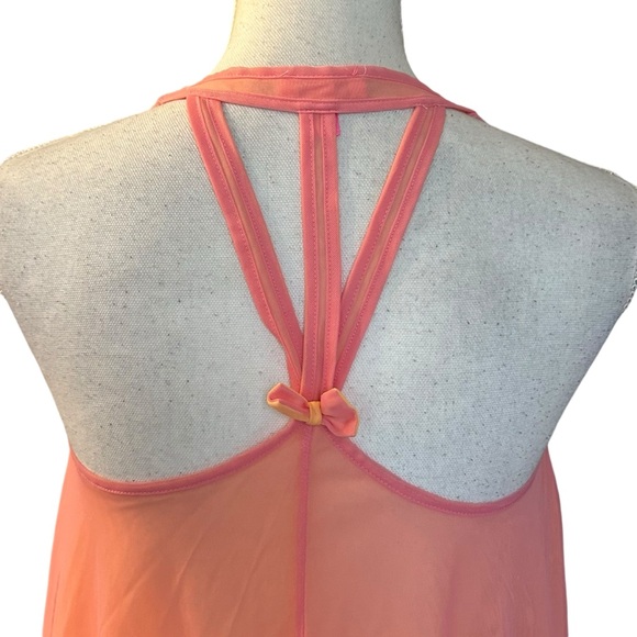 Betsey Johnson Semi Sheer Layered Baby Doll Nightie Women’s SZ Small Pink Orange - Picture 5 of 7